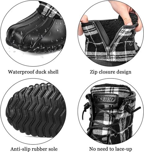 DKSUKO Women's Waterpoof Loafer Shoes Slip On Flat Duck Shoes in Kuwait