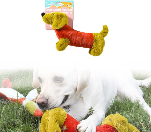 Squeaky Stuffed Animals Plush Dog Toys for Large Dogs - Durable and Fun Chew Toys for Aggressive Chewers - Perfect for Playtime and Training (Dachshund)… in Saudi Arabia