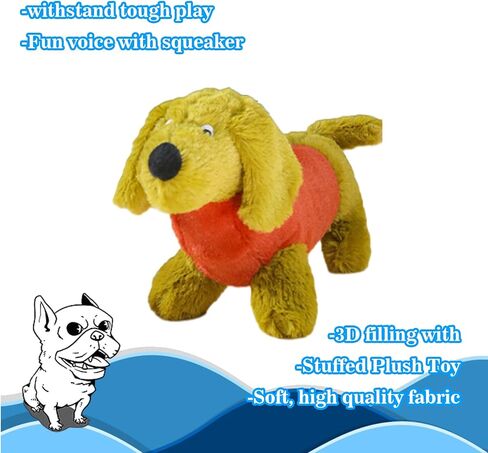Squeaky Stuffed Animals Plush Dog Toys for Large Dogs - Durable and Fun Chew Toys for Aggressive Chewers - Perfect for Playtime and Training (Dachshund)… in Saudi Arabia