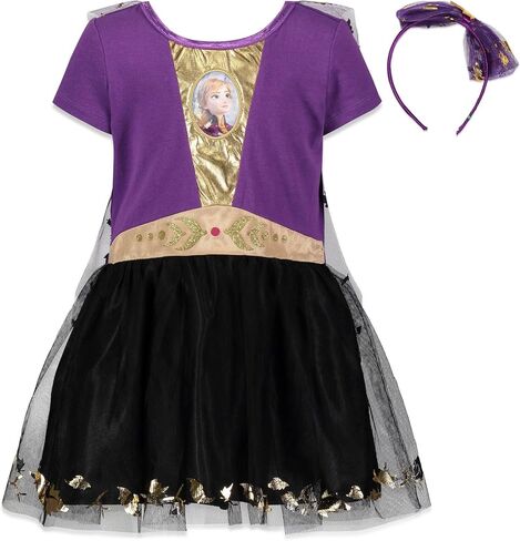 Disney Frozen Princess Anna Elsa Girls Gown and Headband Toddler to Big Kid in Kuwait