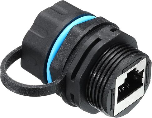 MECCANIXITY RJ45 وصلة تركيب لوحة، IP68 محمية لوحة صناعية مثبتة على حاجز إيثرنت LAN تمر عبر موصل CAT6/CAT5E/CAT5، حزمة من 2 in Kuwait