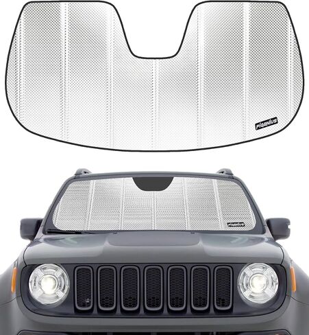 مظلة الشمس للزجاج الأمامي لسيارة Jeep Renegade 2015-2023 مع خيار كاميرا مرآة الرؤية الخلفية. 2024 ترقية مظلة النافذة الأمامية ذات طبقة الألومنيوم العاكسة لتوفير أقصى قدر من الحماية الداخلية in Saudi Arabia