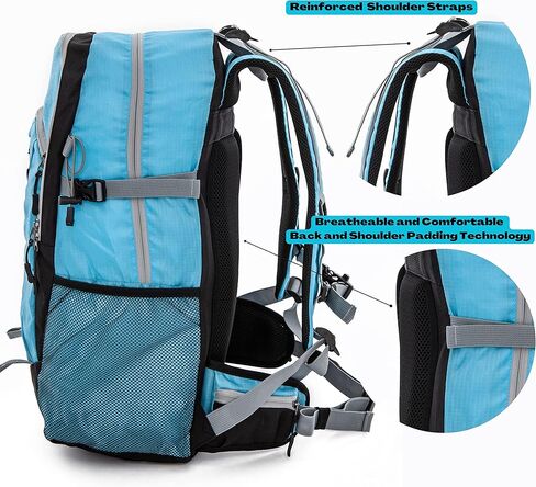 حقيبة ظهر Elk 40L للمشي لمسافات طويلة، حقيبة نهارية خفيفة الوزن مقاومة للماء مع غطاء للمطر in Kuwait