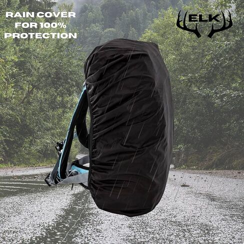 حقيبة ظهر Elk 40L للمشي لمسافات طويلة، حقيبة نهارية خفيفة الوزن مقاومة للماء مع غطاء للمطر in Kuwait