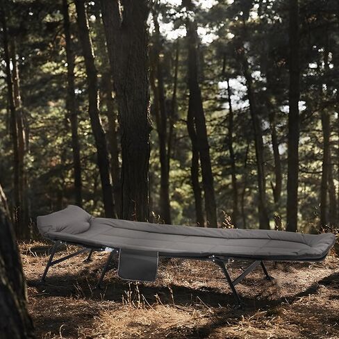 MoNiBloom Camping Beds for Adults, 180° Adjustable Reclining Outdoor Lounger Cot Bed for Sleeping with Carry Bag, Portable Camping Bed for Outdoor Camping Office Use, Supports 250 lbs in Saudi Arabia