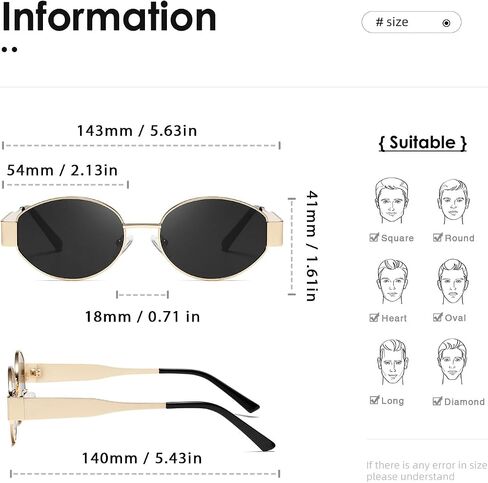 kimorn Retro Oval Sunglasses for Women Men Trendy Sun Glasses Classic Shades UV400 Protection K1653 in Saudi Arabia