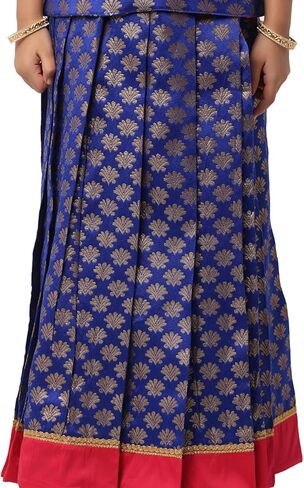 Ashwini Readymade Indian Girls Pink Color Pattu Pavadai | Indian Ethnic Kids Wear in Kuwait