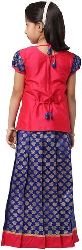 Ashwini Readymade Indian Girls Pink Color Pattu Pavadai | Indian Ethnic Kids Wear in Kuwait