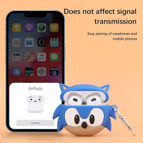 متوافق مع حافظة Airpod pro، تصميم كرتوني ثلاثي الأبعاد من السيليكون، غطاء واقٍ من الجلد الناعم، مناسب للفتيات الأنيقات والأطفال والمراهقين والأولاد Airpod (أزرق pro/pro2) in Saudi Arabia
