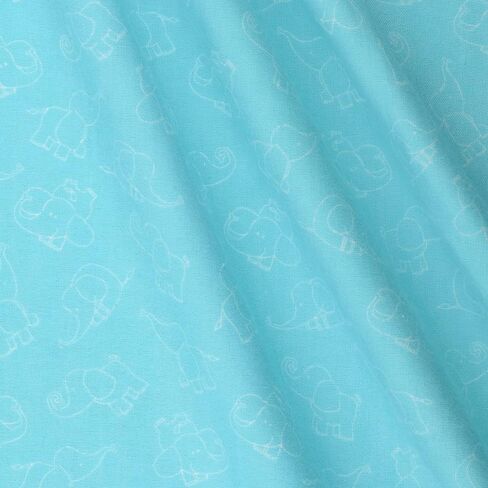 Mook Fabrics Flannel PRT لعب الفيل، قطع أزرق من The Yard in Kuwait