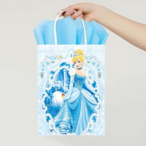 BEST HOPE 12 Pcs Princess Party Supplies Gift Bags Paper Candy Bags Birthday Party Favors for Boys Girls, 2 Patterns in Kuwait