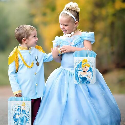 BEST HOPE 12 Pcs Princess Party Supplies Gift Bags Paper Candy Bags Birthday Party Favors for Boys Girls, 2 Patterns in Kuwait