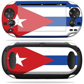 MightySkins Skin Compatible with PS Vita PSVITA Playstation Vita Portable wrap Sticker Skins Cuban Flag