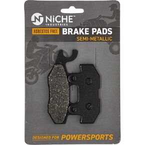 NICHE Rear Right Brake Pad Set for Yamaha 1XD-25806-10-00 Semi-Metallic