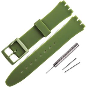 Rihahisy Silicone Rubber Watch Strap/Watch Band Replacement for Swatch