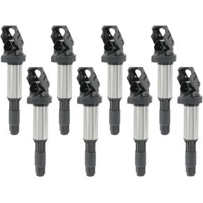 JDMSPEED Set of 8 UF522 Ignition Coil Pack Compatible with 2002-2010 BMW X5 650i 645Ci 550i 545i 750i 745i 750Li 745Li Z4 4.4L 4.8L V8 OE# UF44 UF515