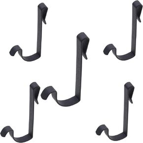 20 Pcs J-Hook Hanging Sink mesh Hook for Kitchen Bedroom Office Wire Frame (20 Black)