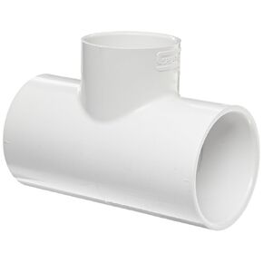 Spears 401 Series PVC Pipe Fitting, Tee, Schedule 40, White, 3/4" x 1/2" Socket (Pack of 10)