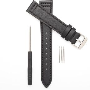 Leather Watch Straps, Leather Watch Band for Men,Replacement Strap,Compatible with Regular or Smatch Watches, Color(Black,Brown) and Width 18mm, 20mm, 22mm, Gift for Men Women