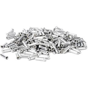 100 Pcs Silver Road Bike Cable End Caps Aluminum Alloy Cable End Crimps Brake Cable End Tip Shifters Cable Ends Bike Cable End Caps Bike Brake Cables and Housing Brake Parts