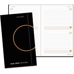 AT-A-GLANCE PLAN.WRITE.REMEMBER. 80620430 Planning Notebook Two Days Per Page, 9 3/16 x 11, Gray (80-6204-30)
