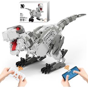 Dinosaur Building Kit, Remote Control Jurassic T Rex Building Blocks Set, Dino World Park Toys Gift for Kids & Boys Age 6, 7, 8, 9, 10, 11, 12 Years Old (960 PCS)