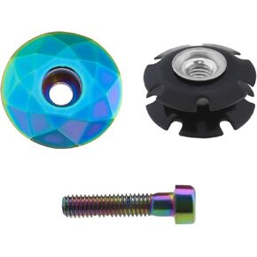 SING F LTD Bicycle Headset Cap Aluminium Alloy Mountain Bike Front Fork Stem Top Cap Bowl Cover with Screw for 28.6mm Threadless Shaft and Fork