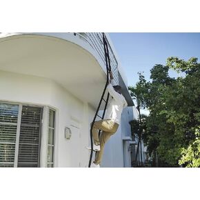ISOP Extension Ladder 10 ft Made in USA | Nylon Rope Ladder with Spring Hooks - Lightweight Durable and Compact - Holds up to 1200 lbs. | Emergency Escape Equipment