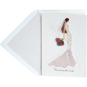 Hallmark Signature Wedding Card, Engagement Card, or Bridal Shower Card (Here Comes the Bride) (699RZH6205)