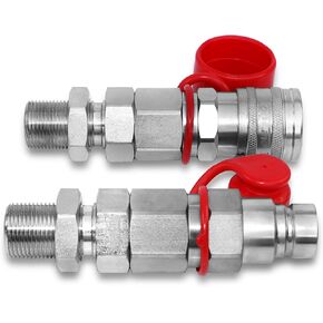 TL104 3/4 ORFS Flat Face 1/2 Hydraulic Quick Connect Coupler Bulkhead Skid Steer