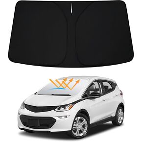 D-Lumina Winshield Sun Shade for Chevy Bolt EV 2017 2018 2019 2020 2021 2022 2023 2024, Foldable Front Sun Shield Protector Blocks UV Rays, Window Sunshade Sun Visor Interior Accessory
