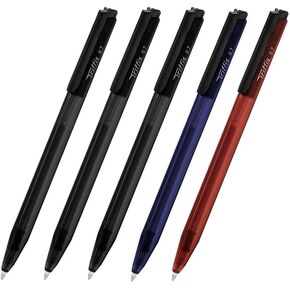 Monami Trifis (Triffis) Oil-Based Ballpoint Pen 0.7mm Set of 5 Ink-Red 1, Blue 1, Black 3
