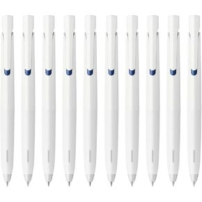 Zebra B-BA88-BL Oil-Based Ballpoint Pen, Blen, 0.7, White Shaft, Blue Ink, 10 Pieces