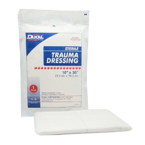 Dukal Trauma Dressing, Sterile, 10" W x 30" L (Pack of 25) -1030TD