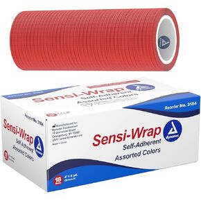 Dynarex Sensi Wrap, Self-Adherent 4" x 5 yds Rainbow (3/color) 18/Cs
