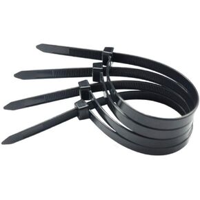 Zip ties 12 inch Black small Nylon Cable ties 100 per pack for Indoor and Outdoor Uses 3 latches for stronger locks With 60 Pounds Tensile Strength