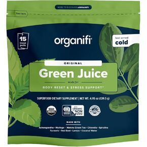 Organifi: GO Packs - Green Juice - Organic Superfood Supplement Powder - 15 Servings - Organic Vegan Greens - Hydrates and Revitalizes