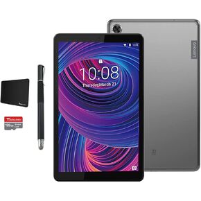 Lenovo Tab M8 Tablet, HD Android Pad, Quad-Core Processor, 2GHz, 32GB Storage+128GB SD Card, Full Metal Cover, Long Battery Life, Android 11 Pie, Iron Grey with Accessories