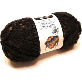 Loops & Threads Charisma Tweed Yarn - Black - 3 oz - One Ball