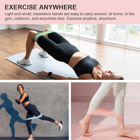 Resistance Bands for Working Out Silicone Booty Bands for Home Fitness, Stretching, Strength Training, Physical Therapy,Elastic Workout Bands for Women Men Kids, Set of 4 in Saudi Arabia