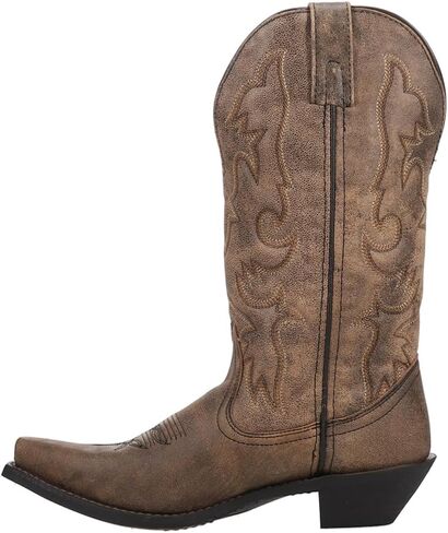 Laredo Womens Access Goat Snip Toe Dress Boots Knee High Low Heel 1-2" - Brown in Saudi Arabia