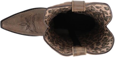 Laredo Womens Access Goat Snip Toe Dress Boots Knee High Low Heel 1-2" - Brown in Saudi Arabia