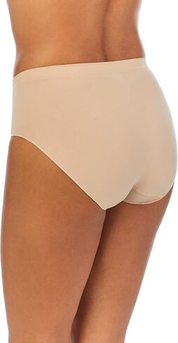 Ellen Tracy High Cut Panties Seamless Underwear Briefs for Women 4pack | Women's Clothing Basics, Everyday No Show Brief Panty, Lightweight & Breathable Comfort, Stretchy & Soft, Regular & Plus Size in Saudi Arabia