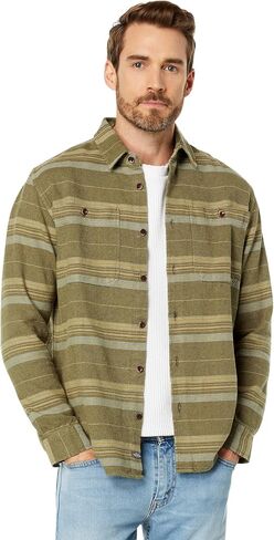 Quiksilver Men's Horizontal Ridge Button Down Flannel Shirt in Saudi Arabia
