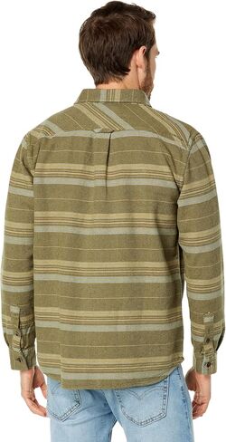 Quiksilver Men's Horizontal Ridge Button Down Flannel Shirt in Saudi Arabia