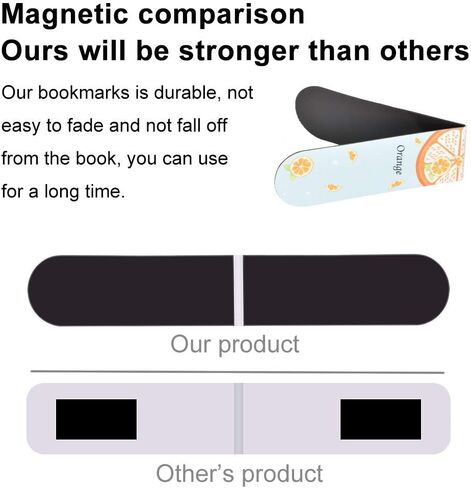 30 Pieces Cute Magnetic Bookmarks for Women/Men, Dual Sided Rainbow Film Laminated Book Markers for Girls, Funny Magnetic Bookmarks for Kids, Book Marks Bulk Page Clip Reading Giveaways (Fruit) in Saudi Arabia
