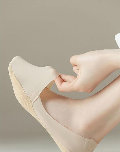 Jsimmotd Women Thin ice silk No Show Socks 6 Pairs, Cool Comfortable Breathable Silicone Non Slip Low Cut Socks in Saudi Arabia