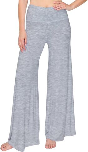 Women's Stretchy Wide Leg Palazzo Lounge Pants High Waist Palazzo Pants (S~XL) in Saudi Arabia