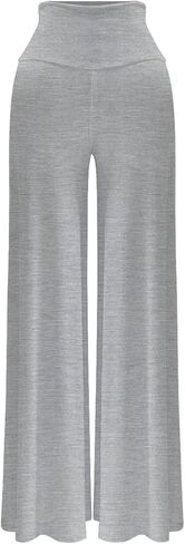 Women's Stretchy Wide Leg Palazzo Lounge Pants High Waist Palazzo Pants (S~XL) in Saudi Arabia