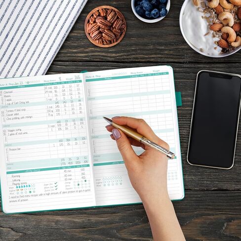 GoGirl Food Journal & Wellness Planner –– Diet & Fitness Diary – Nutrition Journal with Meal, Exercise & Weigh Loss Tracker, A5 (Maroon) in Saudi Arabia